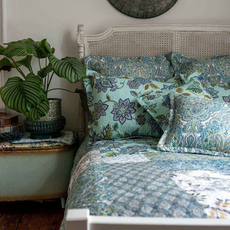 Forever England Cordelia Duck Egg Continental Pillowsham image number 0